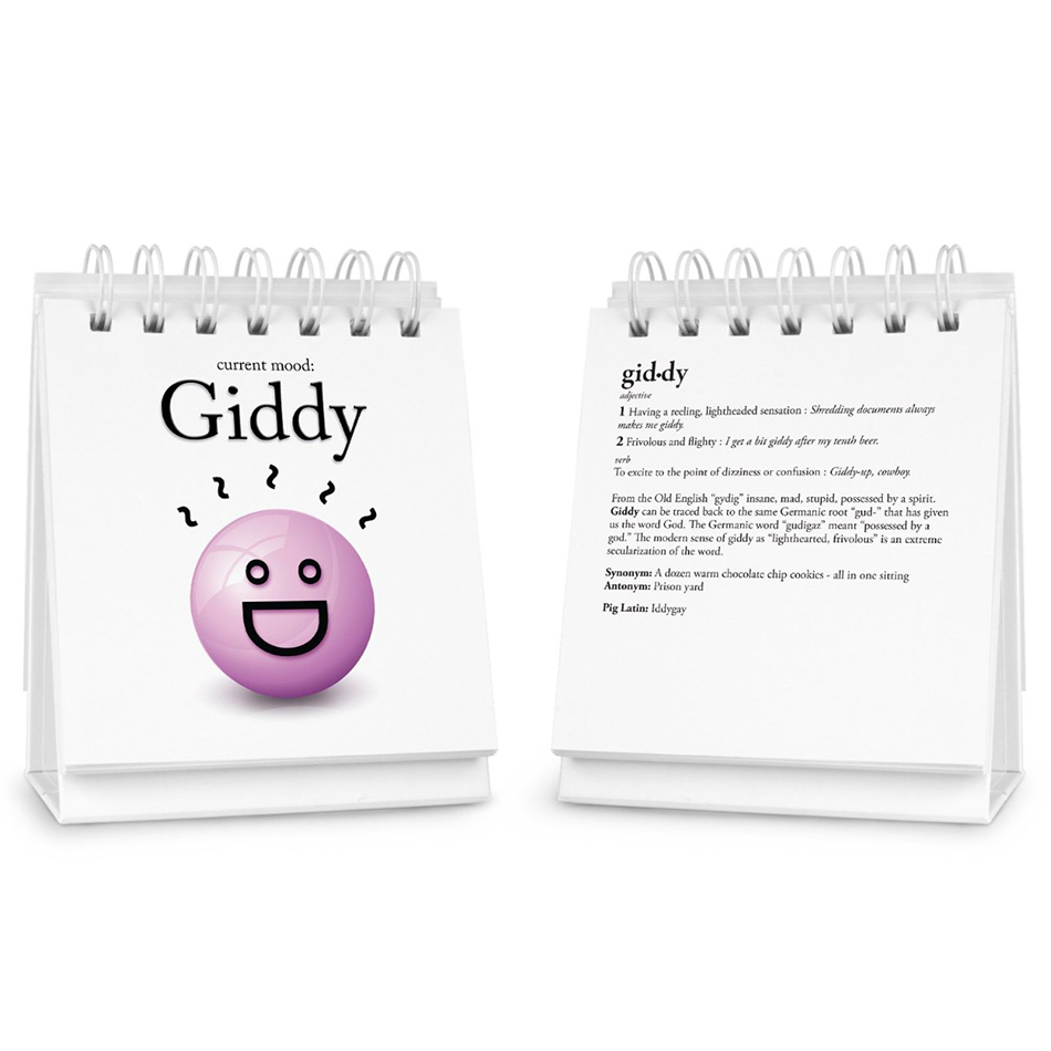 Fred & Friends The Daily Mood Spiral Desk Flip Book