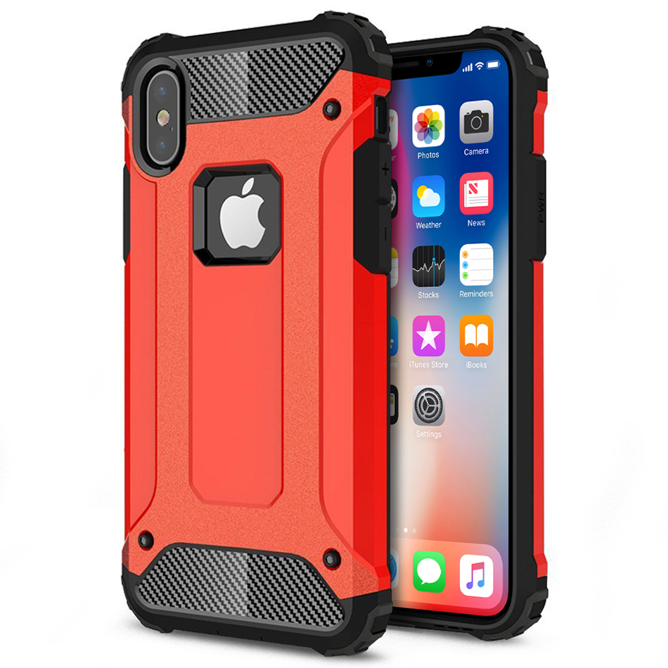 Military Defender Shockproof Case Apple iPhone X (Red)