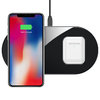 Baseus Simple (2-in-1) Wireless Charger Pad for iPhone / AirPods / Galaxy Buds - Black