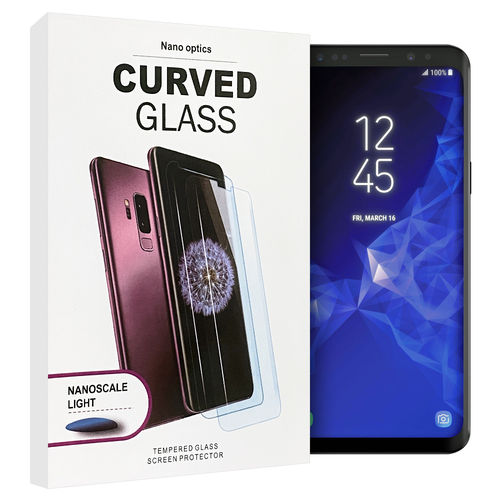 UV Liquid 3D Curved Tempered Glass Screen Protector for Samsung Galaxy Galaxy S9