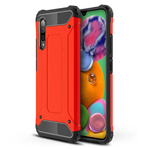 Military Defender Tough Shockproof Case for Samsung Galaxy A90 5G - Red