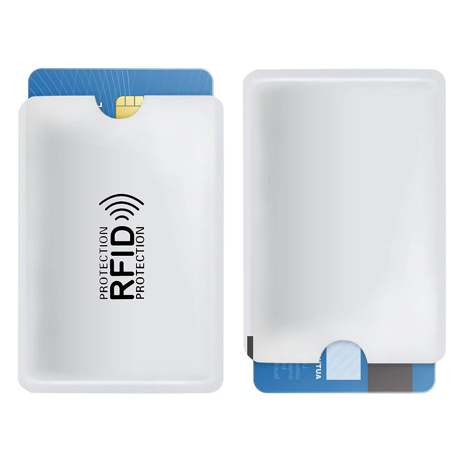 RFID BLOCKING PAYPASS CREDIT DEBIT CARD PROTECTOR ID THEFT PROTECTION SLEEVE 2 PACK 