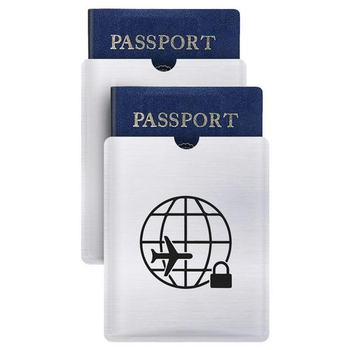 (2-Pack) Large Anti-Theft RFID Blocking Travel Passport Protective Sleeve
