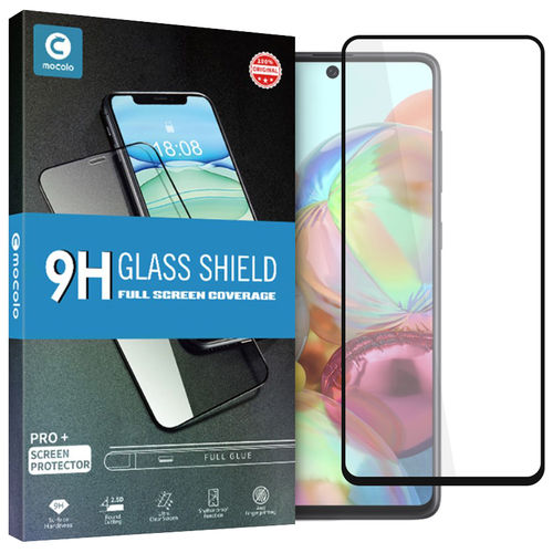 Mocolo Full Coverage Tempered Glass Screen Protector for Samsung Galaxy A71 4G - Black