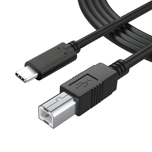 USB Type-C to Type-B (Male) Data Cable (1m) - Black