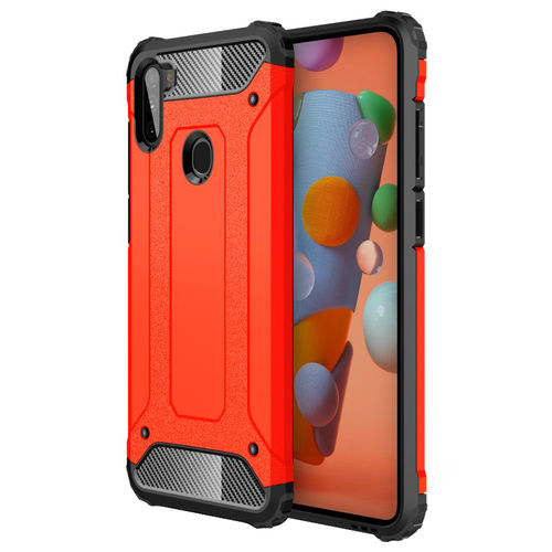 Military Defender Tough Shockproof Case for Samsung Galaxy A11 - Red