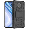 Dual Layer Rugged Shockproof Case & Stand for Xiaomi Redmi Note 9 Pro - Black