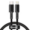 Baseus (20W) USB Type-C (PD) to Lightning Cable (1m) for iPhone / iPad - Black
