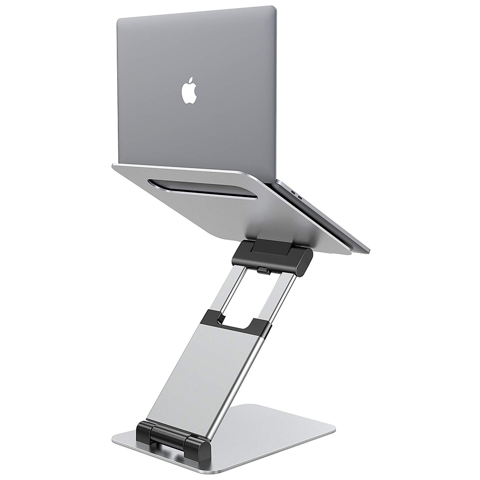 Laptop Stand,Universal Ventilated Desktop Laptop Holder,Portable Foldable Laptop Riser,Multi-Angle Adjustment Laptop Mount Compatible with Laptop/Phone/Tablet/Kindle 