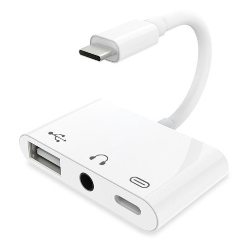 (3-in-1) USB PD Charging / Type-C Audio DAC / 3.5mm Headphone Jack / OTG Adapter