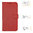 Leather Wallet Case & Card Holder Pouch for Huawei Nova 7i - Red