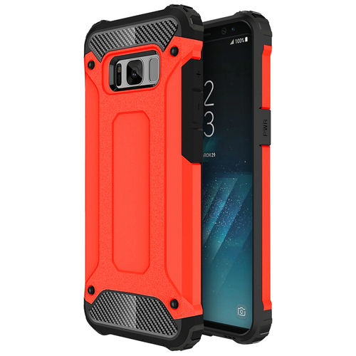 Military Defender Tough Shockproof Case for Samsung Galaxy S8 - Red