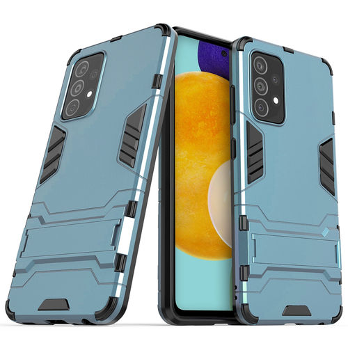 Slim Armour Tough Shockproof Case & Stand for Samsung Galaxy A52 / A52s - Blue