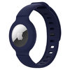 Silicone Wrist Band Holder / Pin & Tuck Strap Case for Apple AirTag - Midnight Blue