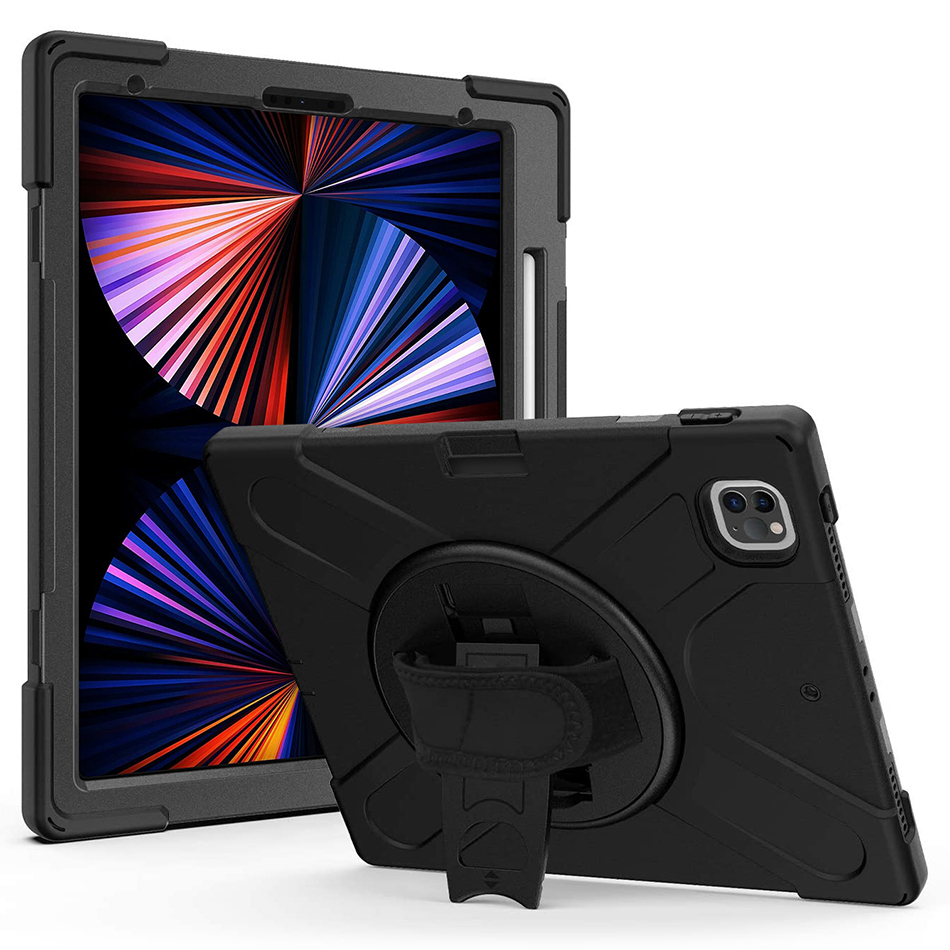 ipad pro 12.9 case with hand strap and pencil holder