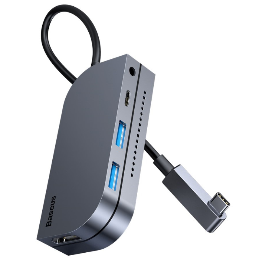 befolkning friktion flydende Baseus Bolt v2 USB Type-C Hub MicroSD 3.5mm Aux HDMI for iPad Pro