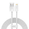 Baseus Dynamic (2.4A) Long Nylon USB Lightning Charging Cable (2m) for iPhone / iPad - White