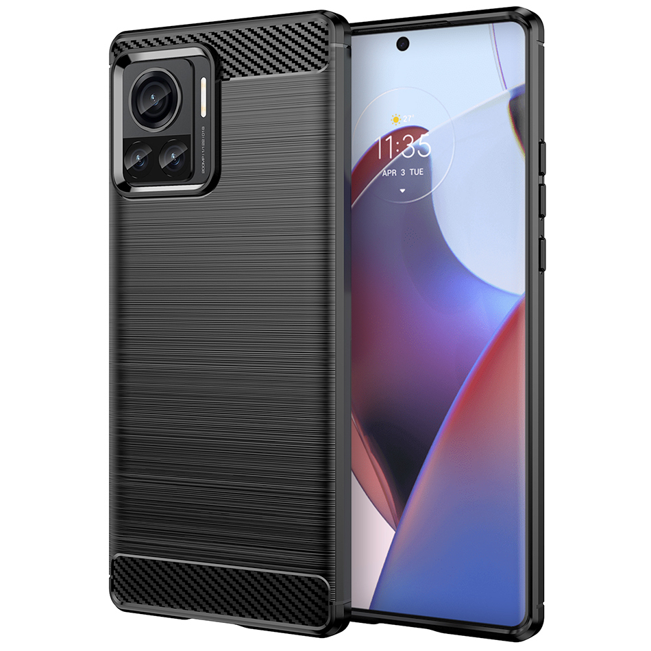 Flexi Carbon Fibre Case for Motorola Edge 30 Ultra (Black)