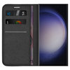 Leather Wallet Case & Card Holder Pouch for Samsung Galaxy S23 Ultra - Black