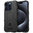 Anti-Shock Grid Texture Shockproof Case for Apple iPhone 15 Pro - Black