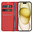 Leather Wallet Case & Card Holder Pouch for Apple iPhone 15 Plus - Red