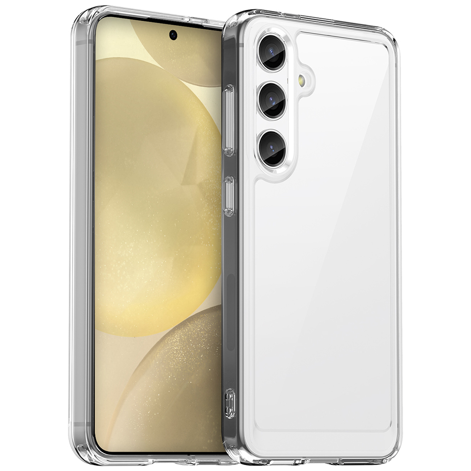 Hybrid Acrylic Tough Shockproof Case for Samsung Galaxy S24 Clear (Frame)