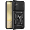 Heavy Duty Shockproof Case / Slide Camera Cover for Samsung Galaxy S24 - Black