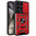 Heavy Duty Shockproof Case / Slide Camera Cover for Samsung Galaxy S24 Ultra - Red