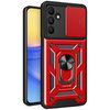 Heavy Duty Shockproof Case / Slide Camera Cover for Samsung Galaxy A15 5G - Red