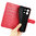 Leather Wallet Case & Card Holder Pouch for Xiaomi Redmi Note 13 5G - Red