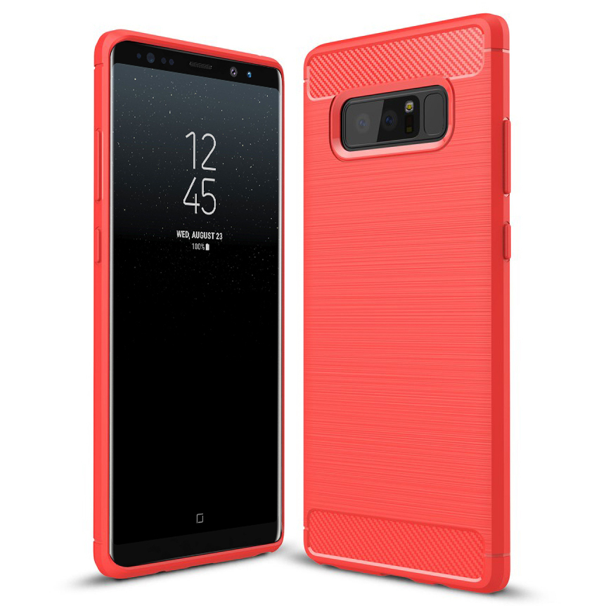 Flexi Slim Carbon Fibre Case Samsung Galaxy Note 8 Red