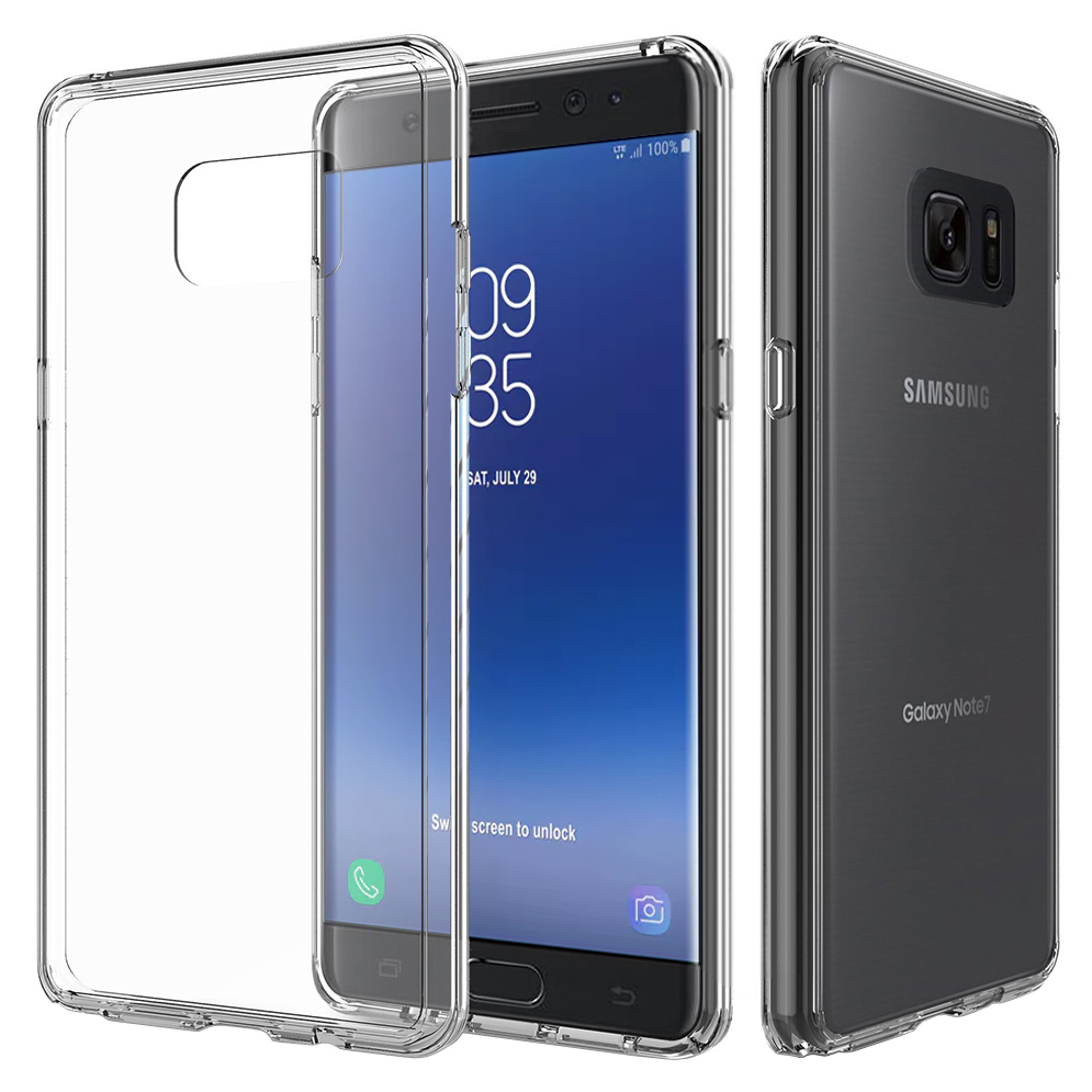 Totu Hybrid Frame Bumper Case Samsung Galaxy Note Fe Clear
