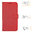 Leather Wallet Case & Card Holder Pouch for HTC Desire 825 - Red