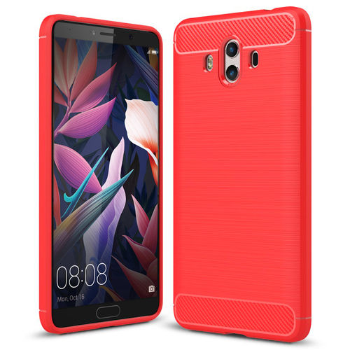 Flexi Slim Carbon Fibre Case for Huawei Mate 10 - Brushed Red