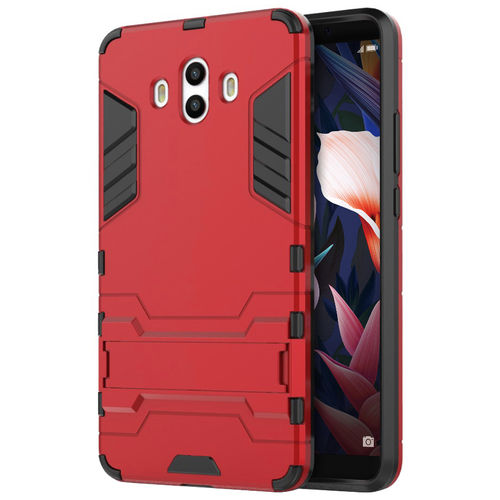 Slim Armour Tough Shockproof Case & Stand for Huawei Mate 10 - Red