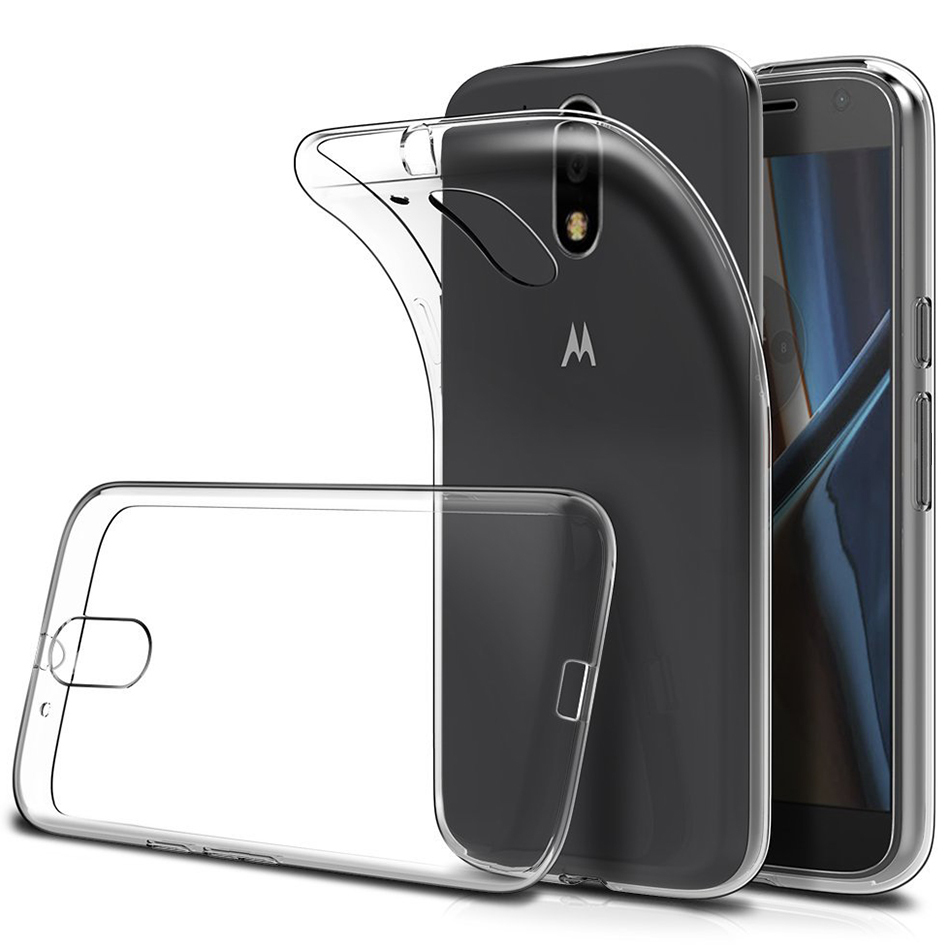 roman Onweersbui Hechting Flexi Slim Gel Case for Motorola Moto G4 Plus - Clear
