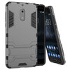 Slim Armour Tough Shockproof Case & Stand for Nokia 6 (2017) - Silver