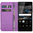 Leather Wallet Case & Card Holder Pouch for Huawei P8 - Purple