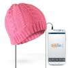 TwitFish Warm Winter Beanie Hat with Speakers & Headphones - Pink