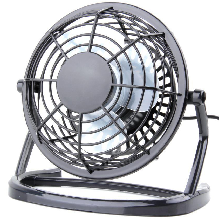 Twitfish High Air Flow Usb Desktop Retro Computer Fan Black