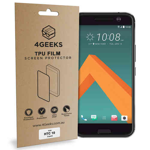 4Geeks (2-Pack) Full Coverage TPU Film Screen Protector for HTC 10