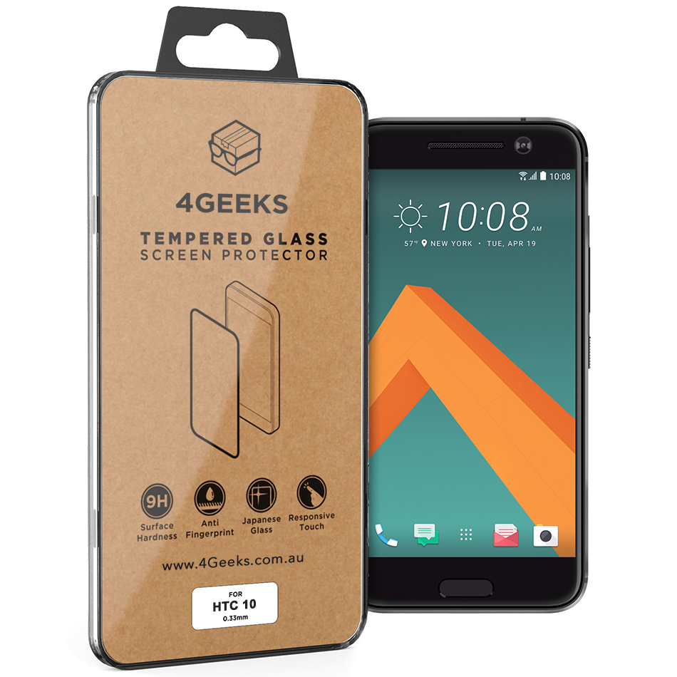 4geeks 9h tempered glass screen protector htc 10
