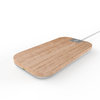Aerios Aurora Oak Wooden Qi Wireless Charger Pad - Silver