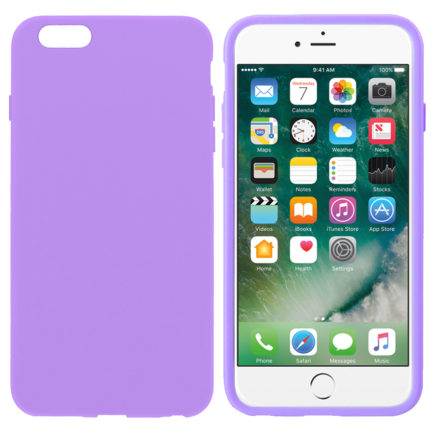 Purple Iphone 6s Plus Mobile Phone Cases Transparent Jelly Mobile