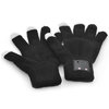 Winter Bluetooth Knitted Gloves with Call Speaker & Microphone - Black