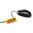 Fishbone Rubber Cable Tie & Winder Wrap for Headphones - Orange