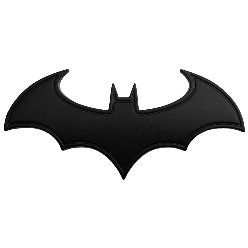 Dark Knight Batman Logo Car Badge (Black)