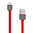 1m Flat Rapid Charge Micro USB to USB Cable - Red (Matte)