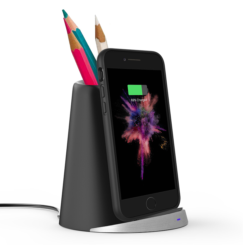 10w Qi Fast Wireless Charger Desk Stand Pen Holder For Phone 10w Qi Fast Wireless Charger Desk Stand