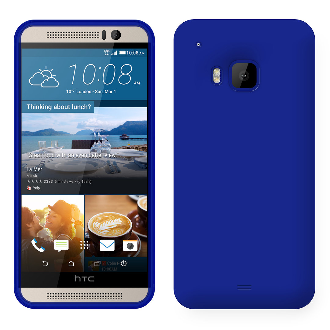 flexi candy silicone case for htc one m9 dark blue